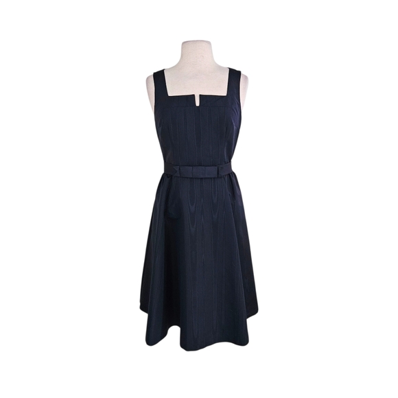 Isaac Mizrahi x Target Navy Blue Belted Fit & Flare Dress - Picture 1 of 7